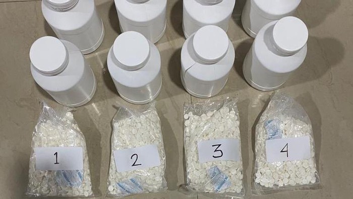 Obat daftar G yang disita polisi di Makassar.