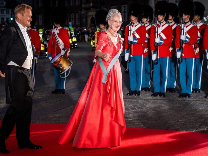 1236483300 BERLIN, GERMANY - NOVEMBER 10: Queen Margrethe II of Denmark attends in a state banquet in Bellevue Palace on November 10, 2021 in Berlin, Germany. The Danish queen and her son are conducting a state visit to Germany, including the countrys federal capital, Berlin, and that of its largest state, Munich, from November 10-13. Denmark and Germany are neighboring countries and close partners politically, historically, economically and culturally. (Photo by Steffi Loos/Getty Images)