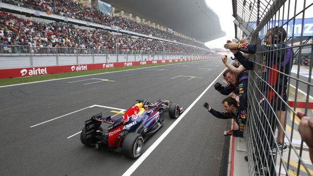 Motorsports: FIA Formula One World Championship 2013, Grand Prix of India, #1 Sebastian Vettel (GER, Infiniti Red Bull Racing), (Photo by Hoch Zwei/Corbis via Getty Images)