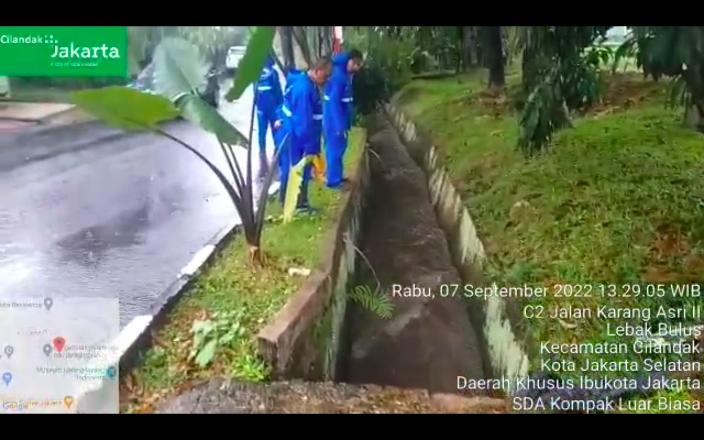 Sodetan di Jl Karang Tengah menuju Kali Grogol di Jaksel sudah selesai dibangun. (Dok Dinas SDA DKI dan Lurah Lebak Bulus Jaenudin)