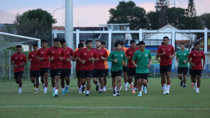 Timnas Indonesia menggelar latihan jelang menghadapi Curacao