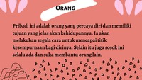Orang? Hmm mencapai kesempurnaan adalah hal yang baik, tapi harus jelas juga ya! Apa kepribadianmu detikers? Komen di bawah ya.