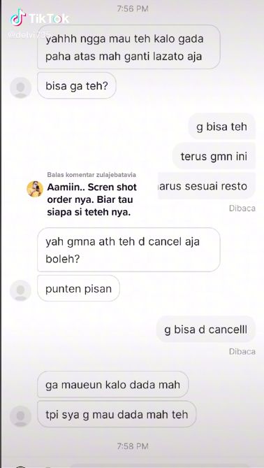Driver ojol pesanan makanannya dibatalkan pelanggan