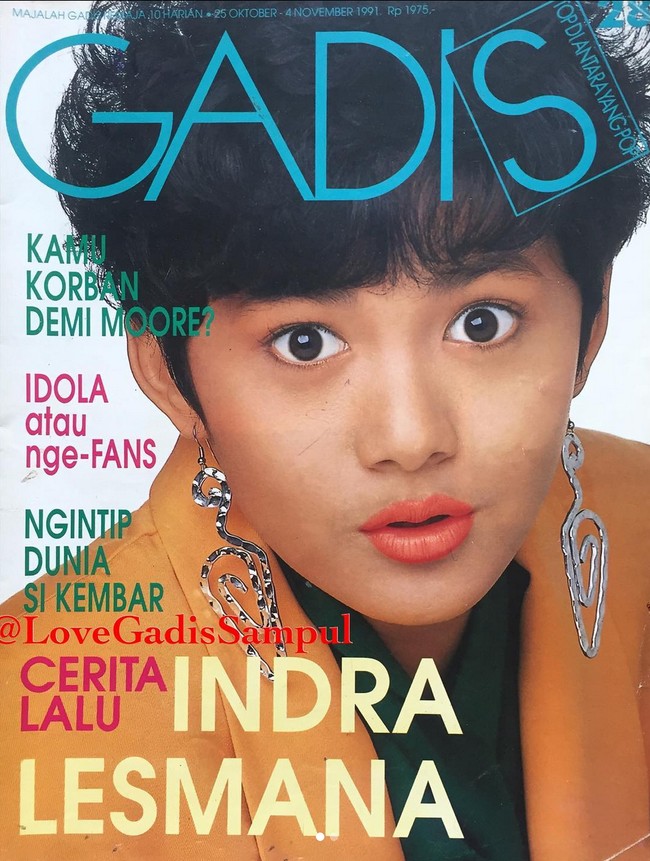 Krisdayanti saat muda juga mengawali kariernya sebagai model. Ini potretnya jadi finalis Gadis Sampul 1991. Kala itu usianya 16 tahun. Foto: Instagram/@love_gadissampul