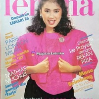 Penyanyi Titi Dwijayanti saat masih remaja, jadi model sampul majalah Femina pada 1986. Foto: Instagram/@majalahjadulku