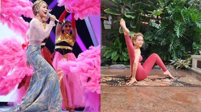 Yoga membutuhkan kelenturan serta keseimbangan. Hal ini yang Inul terapkan setiap melakukan yoga.