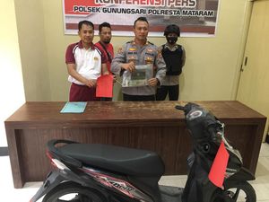 Penjual Sosis di Lombok Curi Motor, Digadaikan untuk Beli Tuak