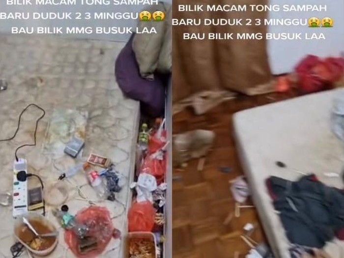 Pria ini menceritakan salah satu penghuni apartemen yang jorok, tempat tidur bau busuk dan penuh sampah. Pria ini menceritakan salah satu penghuni apartemen yang jorok, tempat tidur bau busuk dan penuh sampah.