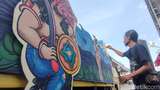 Kala Bak Truk jadi Media Seni Mural Seniman di Kulon Progo