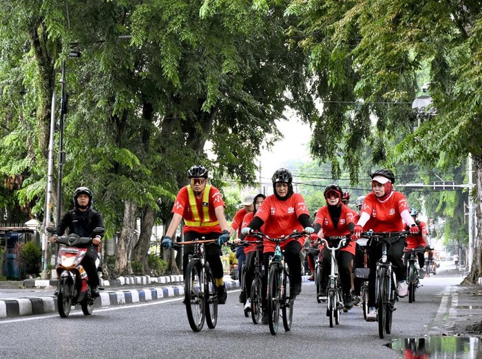 Acara olahraga bareng yang digelar YJI Sumut