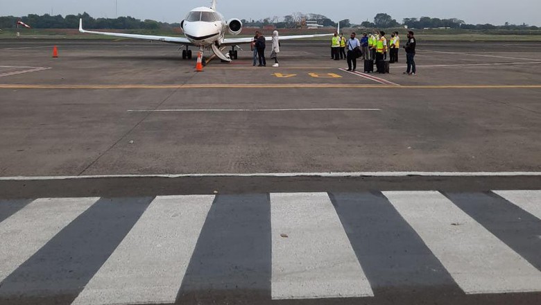 Jet pribadi yang dipakai Lukas Enembe (Dok. Istimewa) Jet pribadi yang dipakai Lukas Enembe (Dok. Istimewa)