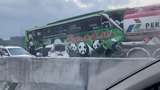Kecelakaan Beruntun Bus Restu-Truk Tangki Pertamina di Tol Pandaan-Malang