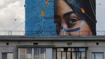 Penampakan Mural di Gedung-gedung Bertingkat Moskow, Keren Banget