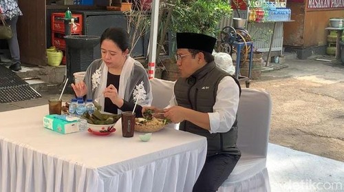 Puan dan Cak Imin makan pecel bareng di Kalibata