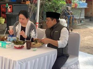 Sinyal Kerja Sama Puan dan Cak Imin dari Warung Pecel