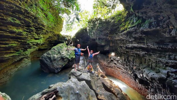 Santirah, salah satu lokasi bodyrafting di Pangandaran.