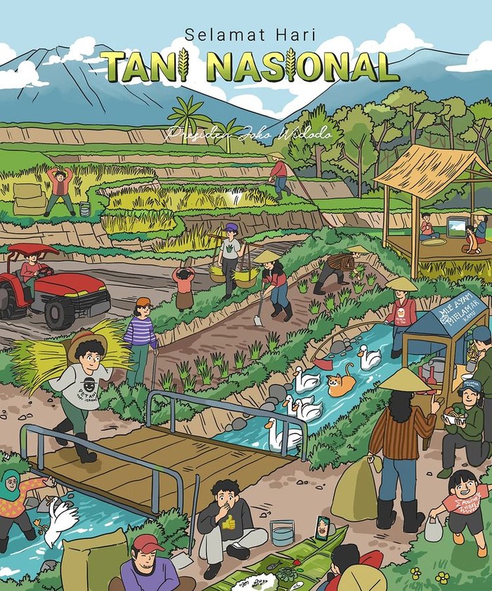 Selamat Hari Tani Nasional (Dok. Instagram Jokowi) Selamat Hari Tani Nasional (Dok. Instagram Jokowi)