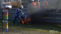 Ngeri! Suzuki GSX-RR Takuya Tsuda Terbakar di MotoGP Jepang