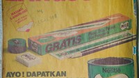 Pada tahun 1980, Milo memasarkan produk mereka lengkap dengan bonus alat tulis sekolah. Mulai dari penggaris, penghapus, rautan, penggaris, hingga pensil. Foto: Facebook/Site