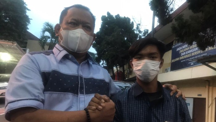 Tajudin Tabri dan Misbah di Polresta Depok (Dwi-detikcom)