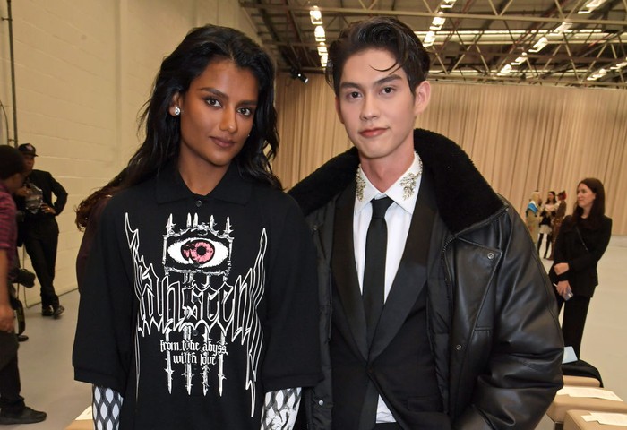 1243522467 LONDON, ENGLAND - SEPTEMBER 26: Simone Ashley and Bright attend the Burberry Spring/Summer 2023 runway show in Bermondsey on September 26, 2022 in London, England. (Photo by David M. Benett/Dave Benett/Getty Images for Burberry)