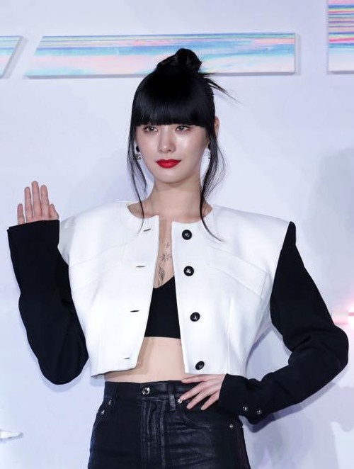 SEOUL, SOUTH KOREA - SEPTEMBER 27: Nana of South Korean girl group After School attends the Netflix's 'GLITCH' press conference at Yongsan CGV on September 27, 2022 in Seoul, South Korea. The film will release on October 07 on Netflix. (Photo by Han Myung-Gu/WireImage)