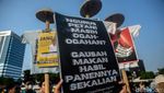 Aksi Mahasiswa di Gedung DPR Peringati Hari Tani Nasional