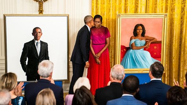 Barack Obama Pamer Lukisan Resmi di Gedung Putih AS