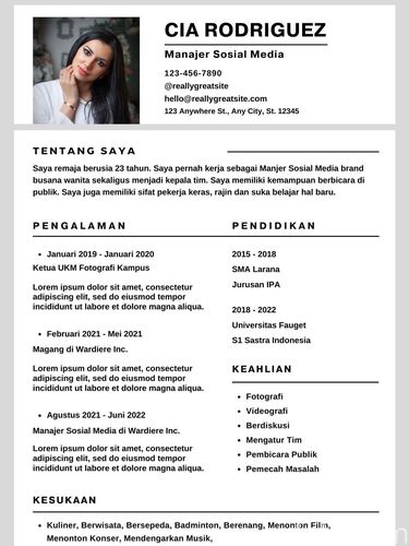 Contoh CV ATS Friendly Lengkap dengan Cara Membuat dan Situs Template