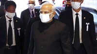 Perdana Menteri India Narendra Modi juga hadir. Yoshikazu Tsuno/Pool Photo via AP.