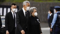 Perdana Menteri Singapura Lee Hsien Loong juga hadir. Kiyoshi Ota/Pool Photo via AP.