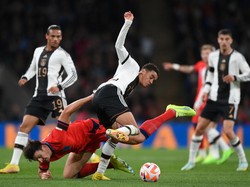Inggris vs Jerman tersaji dalam matchday terakhir League A Grup 3, Selasa (27/9/2022) dini hari WIB. The Three Lions sempat tertinggal dua gol lebih dulu karena blunder Harry Maguire. (Foto: Getty Images/Shaun Botterill)