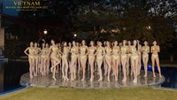 Proses penjurian finalis Miss Grand Vietnam 2022 berbusana bikini. Mayoritas peserta memiliki perut langsing. (Foto: Dok. Miss Grand Vietnam Facebook)