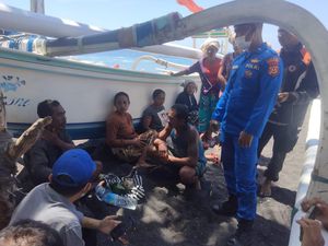 6 Jam Terombang-ambing di Laut, Nelayan Karangasem Ditemukan Selamat