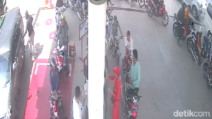Peristiwa perampokan di salah satu SPBU di OKU, Sumsel terekam CCTV.