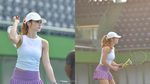 6 Gaya Pevita Pearce Olahraga Tenis-Angkat Beban, Ototnya Bikin Salfok