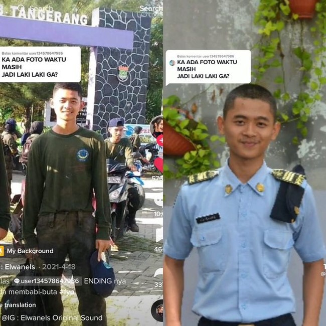 Wolipop sudah mewawancarai Eli Setiawan atau akrab disapa Elwan, yang mengunggah video diTikTok soal mantan taruna yang berubah menjadi wanita. Elwan merupakan sosok pria di video tersebut. Dia mengatakan pernah sekolah taruna selama tiga tahun. Sekolah ketarunaan lulus tahun 2017, kata Elwan kepada Wolipop, Selasa (27/9/2022). Foto: Dok. TikTok @sielwan_.