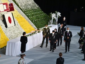 Momen Wapres Maruf Amin Hadiri Pemakaman Eks PM Jepang Shinzo Abe