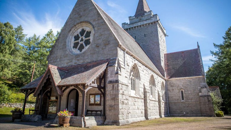 Crathie Kirk where Queen Elizabeth II usually attends Sunday Service during her summer break at Balmoral. (Photo by Jane Barlow/PA Images via Getty Images)