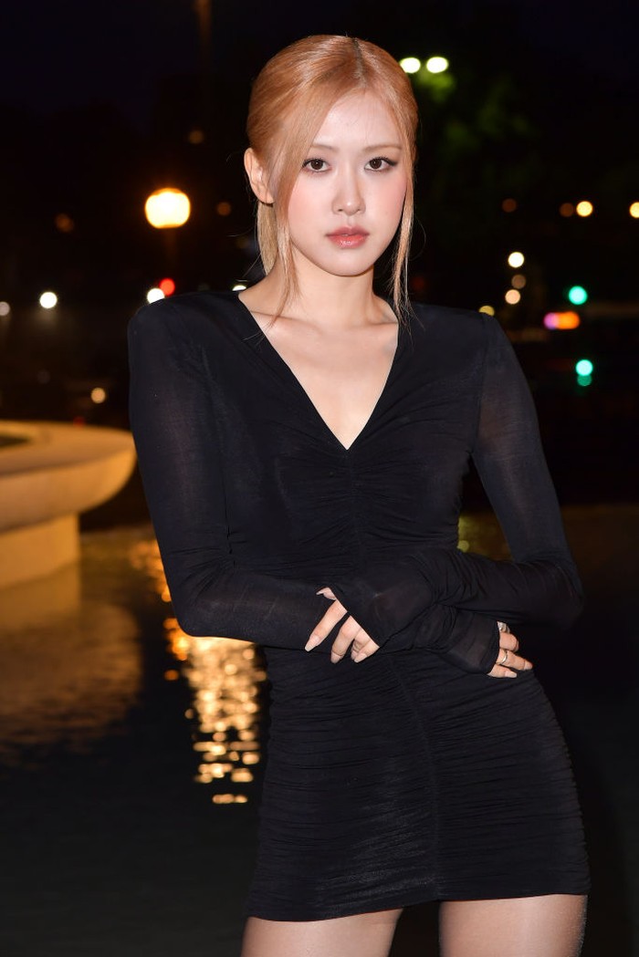 1428108204 PARIS, FRANCE - SEPTEMBER 27: (EDITORIAL USE ONLY - For Non-Editorial use please seek approval from Fashion House) Rose attends the Saint Laurent Womenswear Spring/Summer 2023 show as part of Paris Fashion Week on September 27, 2022 in Paris, France. (Photo by Dominique Charriau/WireImage)