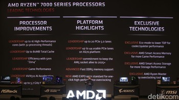 Ryzen 7000 series dibekali dengan IOD fabrikasi 6nm terbaru. Hasilnya, Ryzen 7000 bisa menenagai encoding/decoding video dan pekerjaan grafis ringan, serta mendukung multi-display. Dengan berbagai teknologi terbaru dari AMD, Ryzen 7000 dijamin lebih gahar dan efisien dibanding Ryzen 5000.