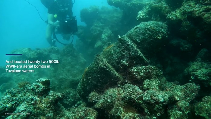 Bom dari Perang Dunia II ditemukan di perairan Tuvalu