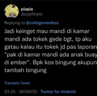 Kabarnya sampai saat ini si bapak dan anak kosnya pun masih bertatap-tatapan dan sama-sama bingung. Lagian bisa-bisanya tokek dibilang anak buaya. Foto: Twitter