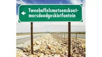 Dari Afrika Selatan ada nama kota yang memiliki 44 karakter bernama Tweebuffelsmeteenskootmorsdoodgeskietfontein. Dok. kaskus.co.id