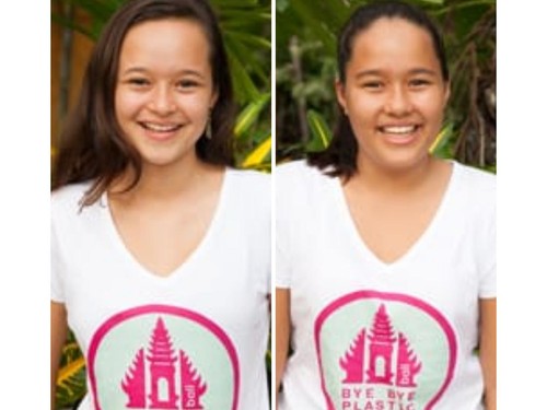 Isabel (kanan) dan Melati Wijsen, dua gadis belia asal Bali yang jadi sorotan karena perangi sampah plastik