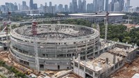 Stadion yang dibangun dengan anggaran Rp 639,1 miliar tersebut ditargetkan rampung pada Juni 2023.  
