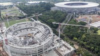 Stadion multifungsi ini dibangun sejak Desember 2021 guna mendukung pelaksanaan Piala Dunia Bola Basket FIBA 2023.  