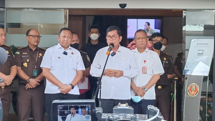 Konferensi pers di Kejaksaan Agung (Wildan-detikcom)