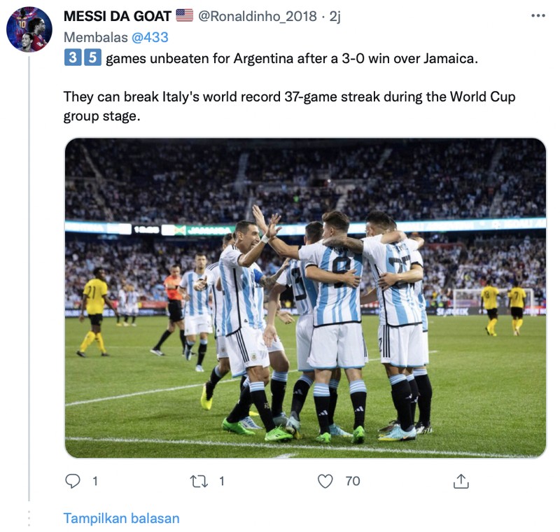 Lionel Messi berhasil membawa Argentina meraih kemenangan dengan dua golnya, di sisi lain Cristiano Ronaldo masih susah payah untuk balik ke performa terbaiknya hingga Portuga menelan kekalahan.