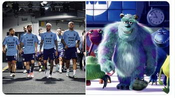 Punggawan timnas Argentina saat ini bak monster. Foto: Twitter